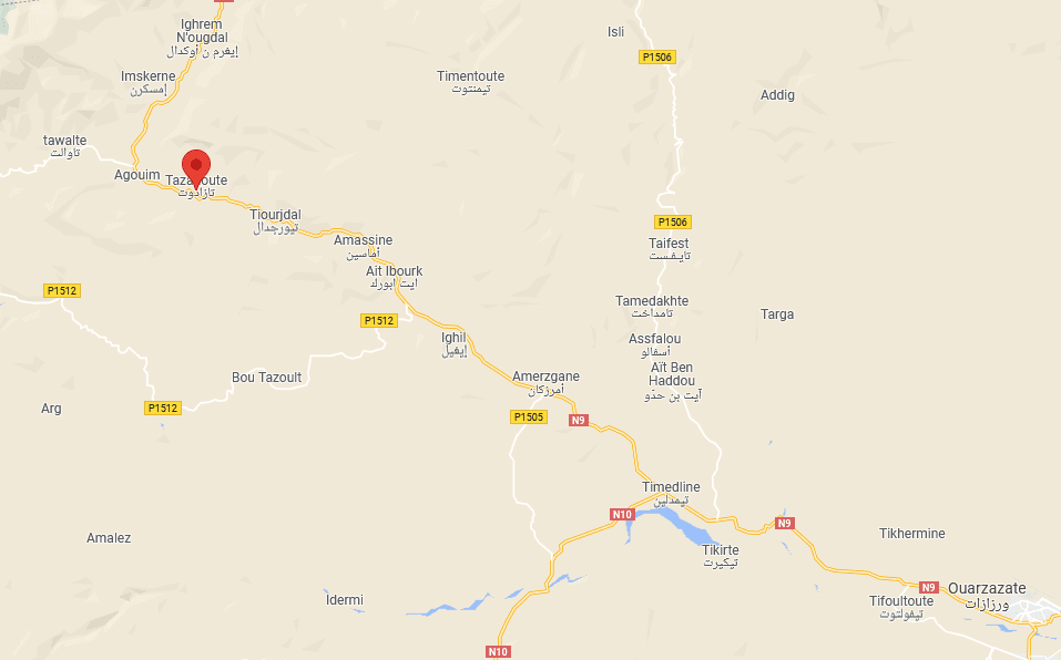 Map of Tazadoute
