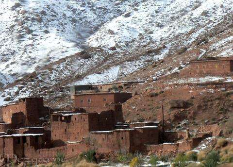 Berber village in the snow