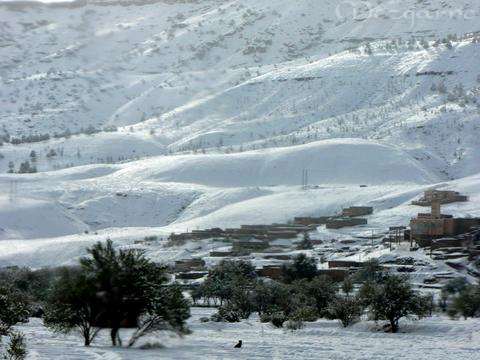 Berber village in the snow