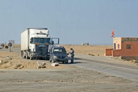 Routine road check near Laayoune