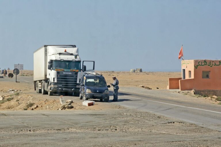 Routine road check near Laayoune