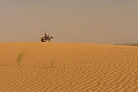 Ousmane Dodo, desert doctor A Tuareg travels across the desert on a camel.