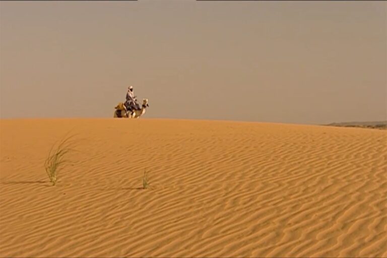 Ousmane Dodo, desert doctor A Tuareg travels across the desert on a camel.