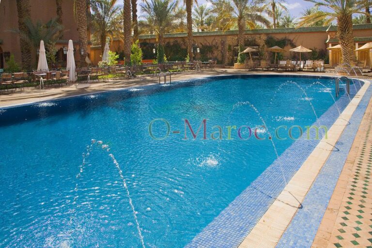 The swimming pool of the Asmaa Palace, in Zagora