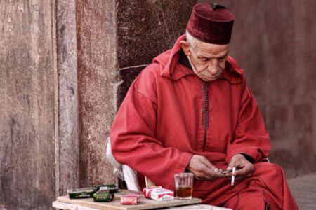 Street cigarette seller