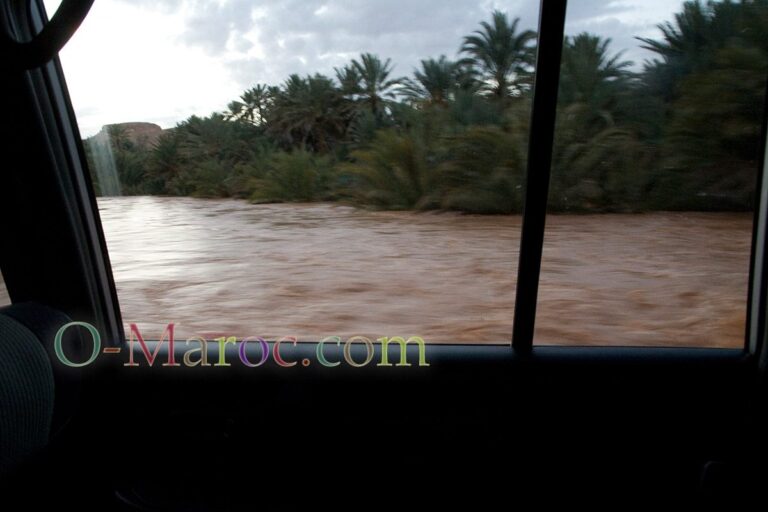 The wadi is overflowing and you have to wait