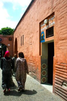 In front of the women's hammam