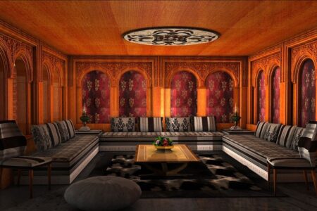 Modernized Moroccan living room