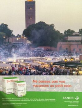 Sanofi advertisement about tourista