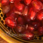 Pomegranate seeds in a bowl