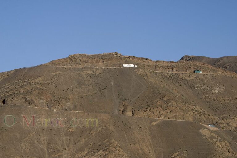 A bus on the Tizi n'Tichka road