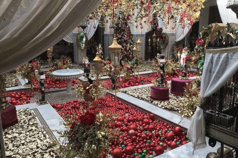 Moroccan year end Luxurious Christmas decor in a riad in Marrakech