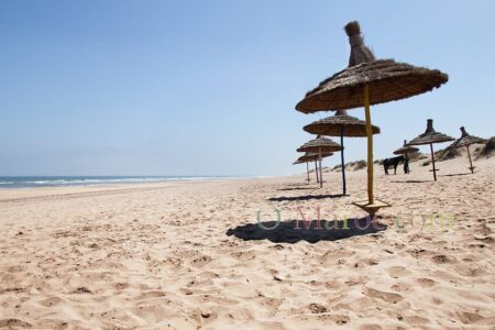 Haouzia beach in El Jadida, empty in winter