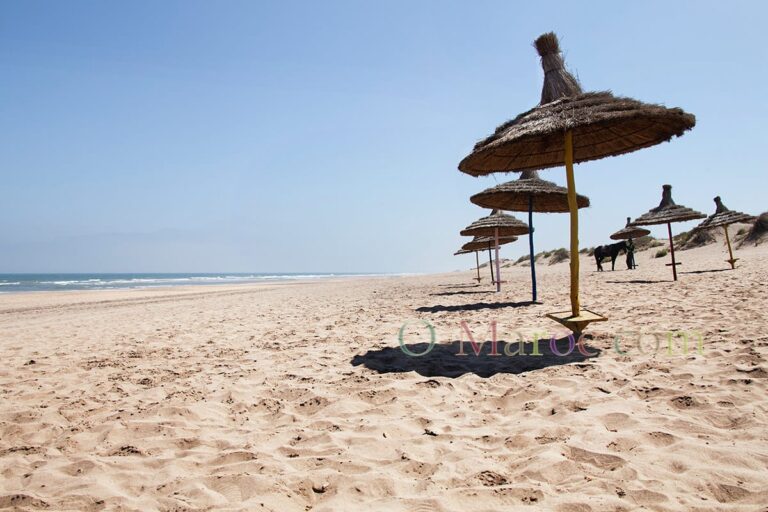 Haouzia beach in El Jadida, empty in winter
