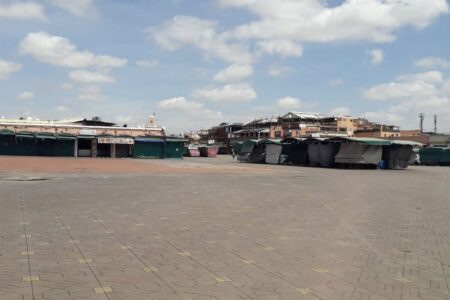 Marrakesh streets completely empty