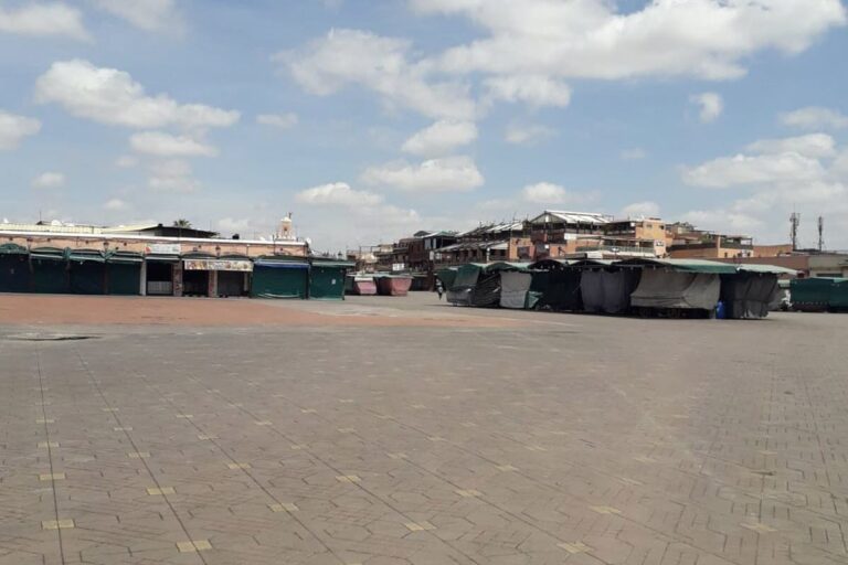 Marrakesh streets completely empty