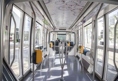 Empty tram