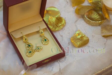 beldi Moroccan earrings and brooch
