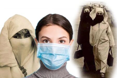 Wearing a mask – any excuse will do… Different styles of face mask and hijab