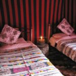 With comfortable bedding