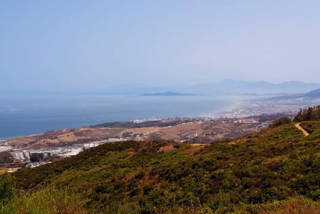The Strait of Gibraltar seen from Morocco