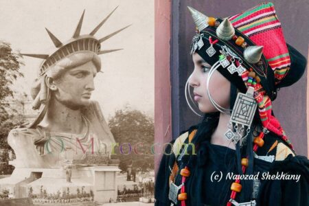 The Statue of Liberty and a young girl from Aït Baâmrane