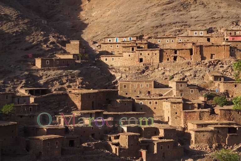 Village clinging to the mountainside