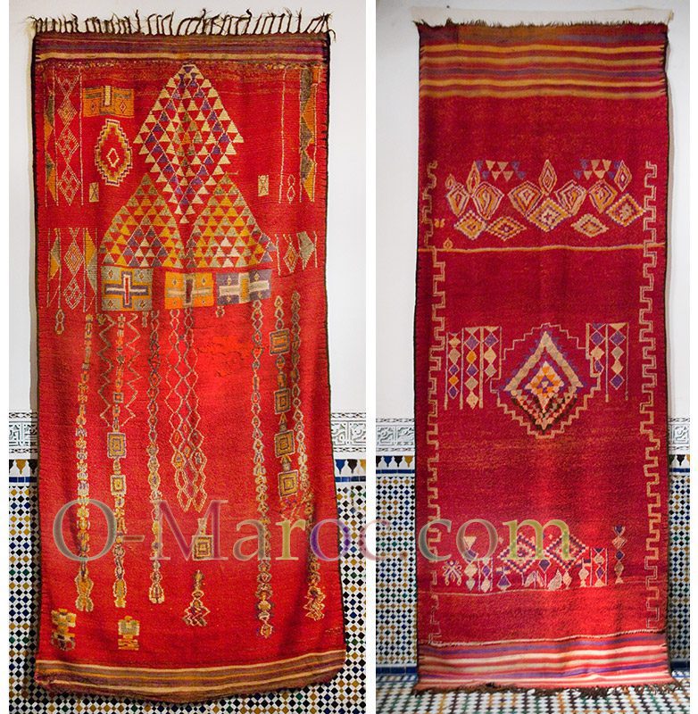 Two beautiful antique Haouz rugs