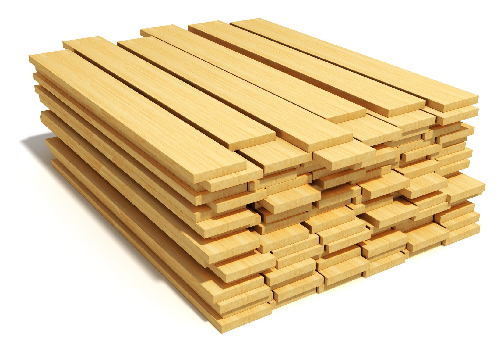Piles de planches pour parquet