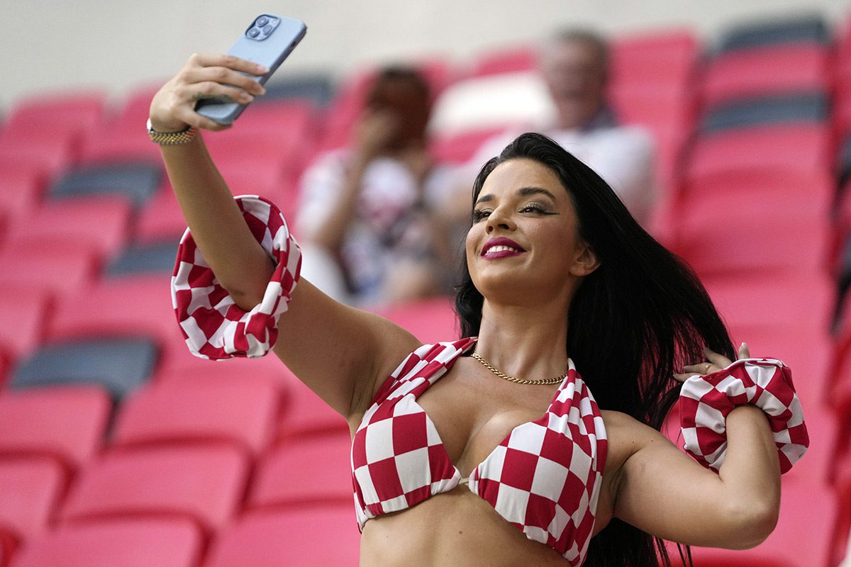 Croatian wag in the stands