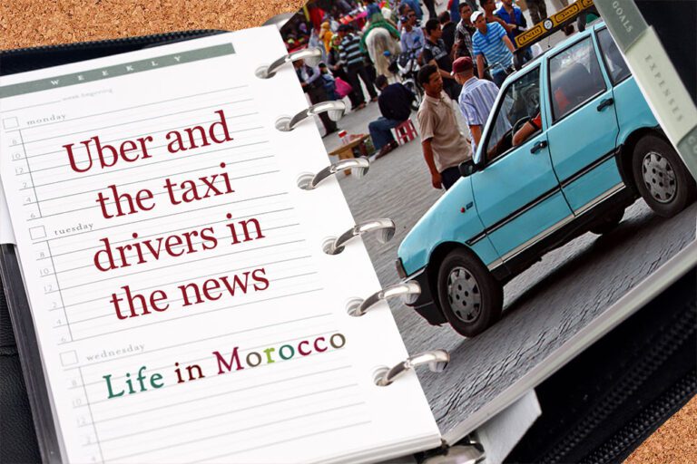 notebook with a photo of a taxi