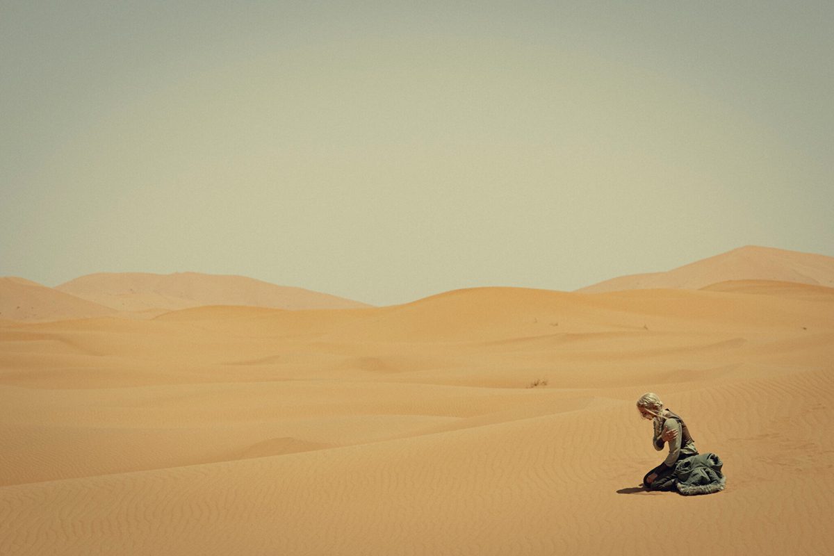 Ciri in Merzouga, in the Korath desert