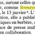 In 1999, the actions of the ACB association for Yennayer, on 13 January
