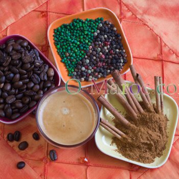 Coffee, pepper and cinnamon