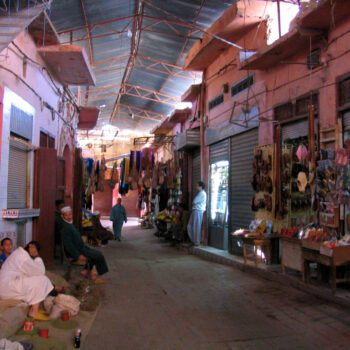 Taroudant's souk empty during the finals
