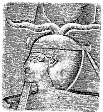 Head of Pharaoh Sheshonq on a bas-relief at Karnak