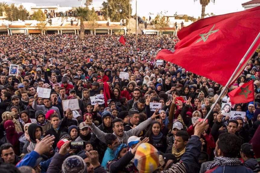 In January 2018, demonstrations in the Rif, in Jerada