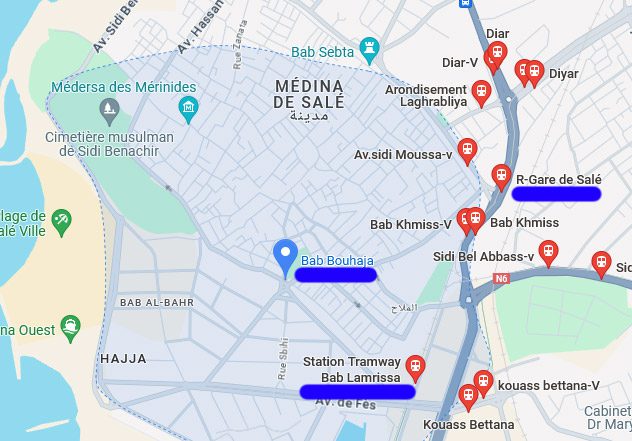 Route in Salé's medina