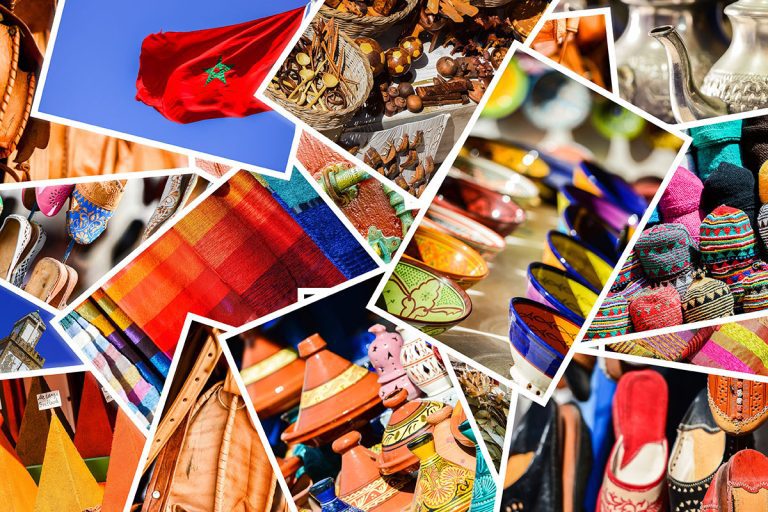 How to bring back purchases from Morocco Moroccan craft products, in collage form