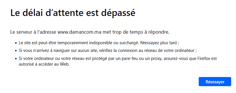 Damancom does not load