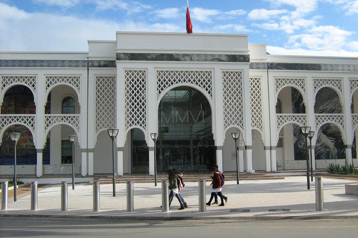 The façade of the Mohammed VI Museum