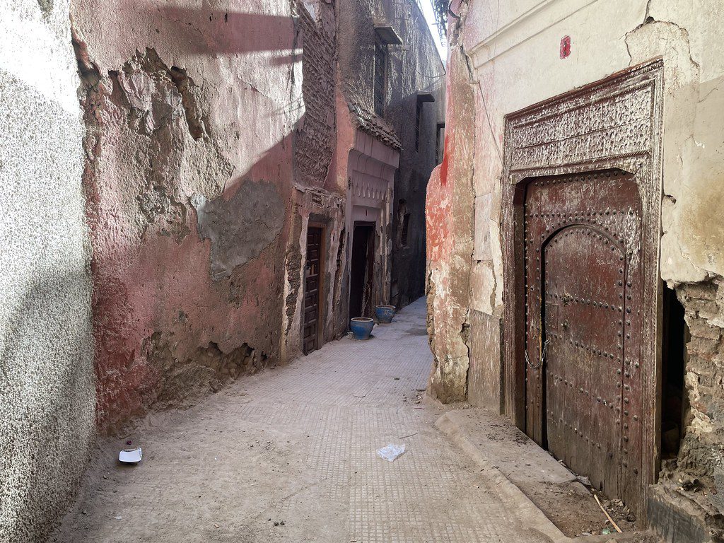 Marrakesh medina narrow street