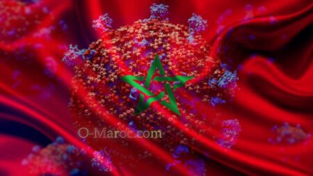 Coronavirus and Moroccan flag