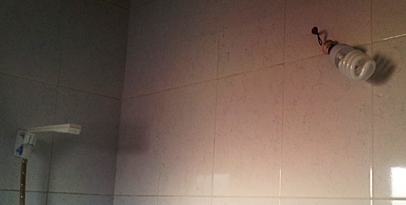 No electrical protection in the shower