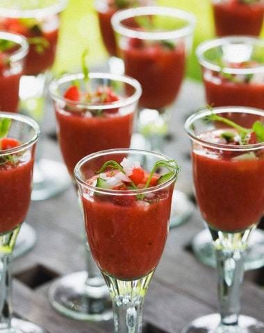 Gaspacho de fraise et de concombre