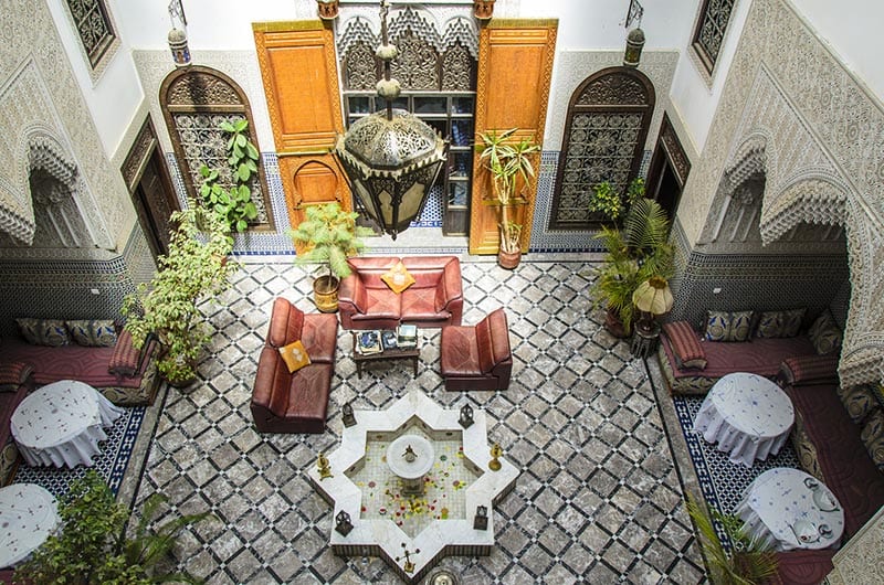 Patio intérieur d'un riad