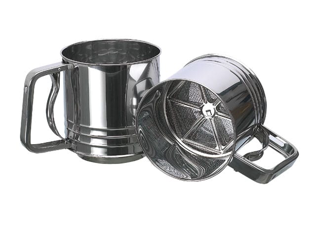 Metal flour sieve